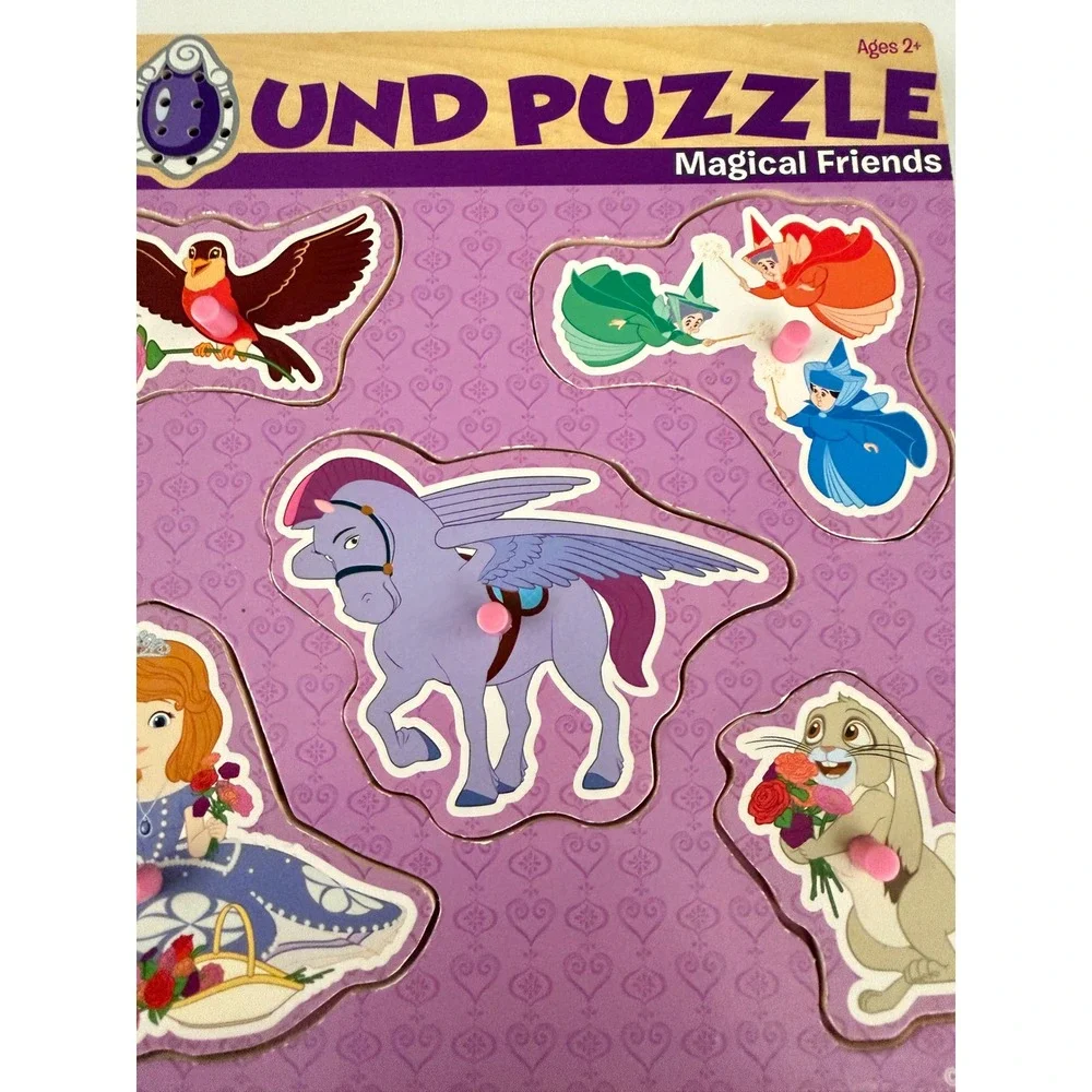 Melissa & Doug Disney Sofia the First Magical Friends Wooden Sound Puzzle 7508